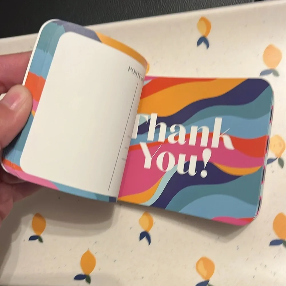 🔥 Sellers Book of 36 Thank You postcards, Tear-Out, Pretty Little Postcards